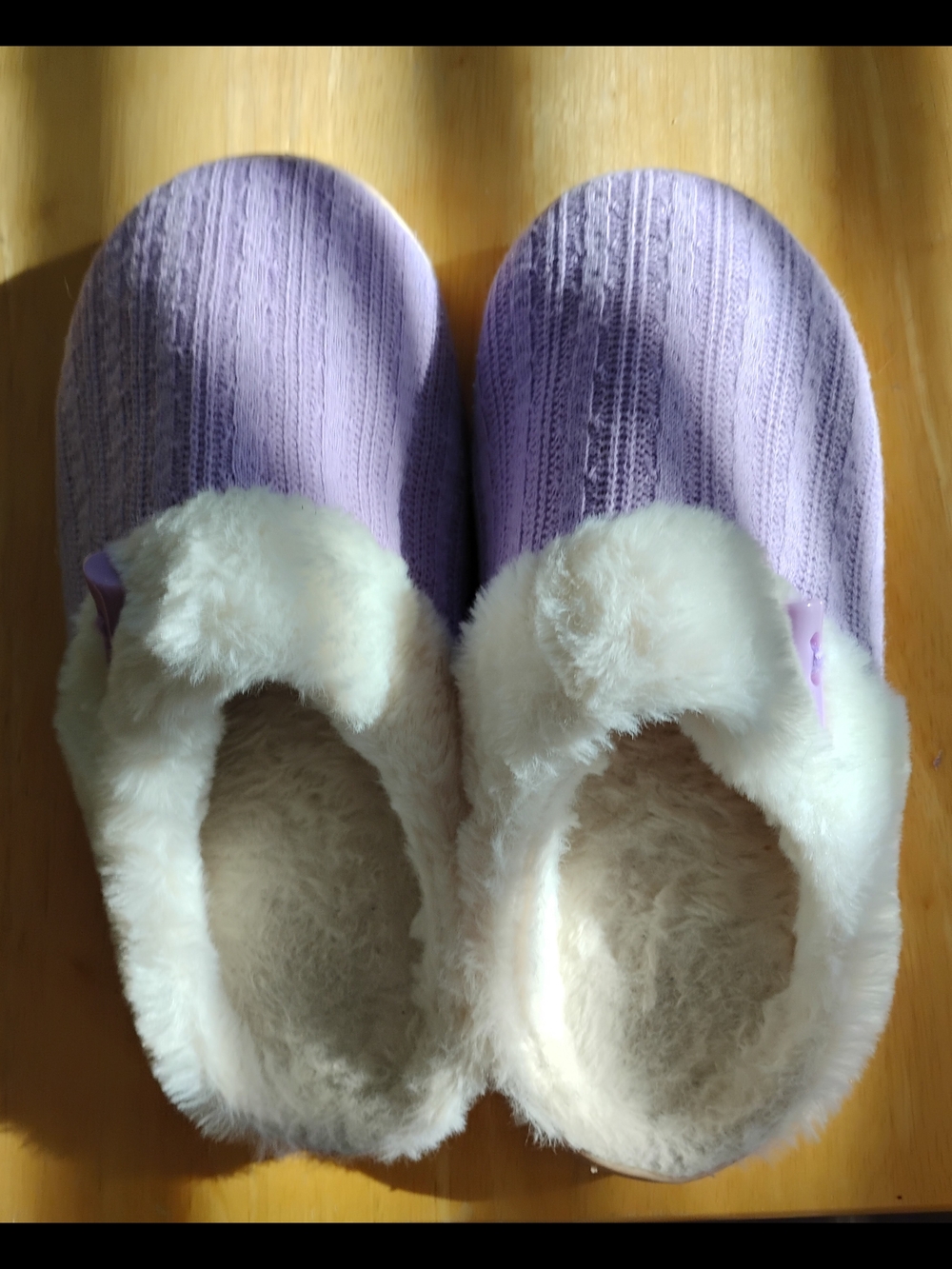 Cozy Lavender Faux-Fur Lined Slippers